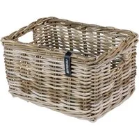 Basil Fahrradkorb Basil Dax L Vorderradkorb - grau, Rattan, 35 x 47 x 27 cm, ohne Deckel