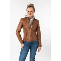 Mauritius Lederjacke Junja mit abnehmbarem Kapuzen-Einsatz und aufwendigen Biker-Details
