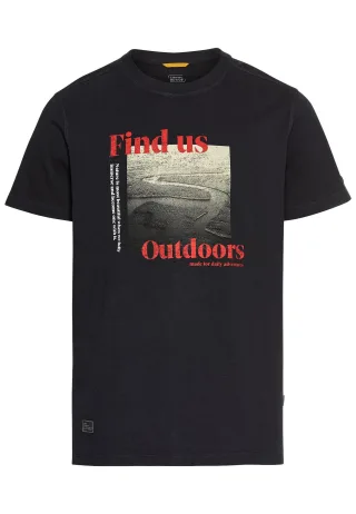 camel active - T-Shirt mit Print aus Organic Cotton dark navy - Gr. - 3XL