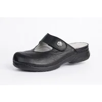 Franken-Schuhe Modell 101-1 Farbe: schwarz Damen Pantolette (geschlossen, Clogs, STRETCH für Hallux, Comfortweite, lose Einlage)