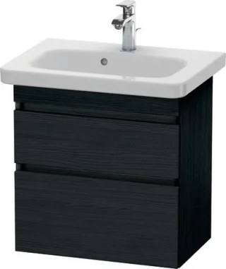 Duravit DuraStyle Waschtischunterbau wandhängend Eiche Schwarz Matt 580x368x610 mm - DS647901616 DS647901616