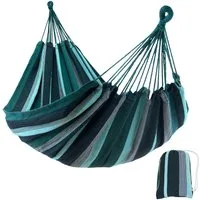 yourGEAR Hängematte Maui Smaragd Hängematte 200x120cm 240 kg Baumwolle Tuchhängematte