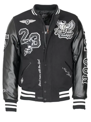 Top Gun College Jacke TG23004 im Materialmix