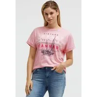 SOCCX Rundhalsshirt mit Turn-Up-Ärmel