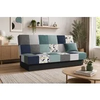 MOEBLO Schlafsofa CYPRUS Patchwork, – Sofa Kippsofa Klappsofa Click-Clack Couch für Wohnzimmer Federkern Sofagarnitur Polstersofa, mit Bettkasten und Schlaffunktion (BxHxT): 192x85x92 cm