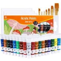 ESENG Acrylfarbe Premium FRUIT AP-12, 12-ml-Tuben, 12 & 24 Farben, für Leinwände, Holz
