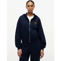 Tommy Hilfiger Kapuzensweatjacke MDRN SCRIPT ZIP TERRY HOODIE mit Print auf der Brust, Relaxed Fit