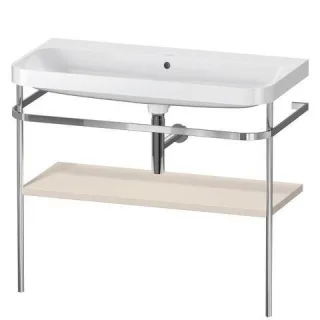 Duravit Happy D.2 Plus c-shaped Set mit Metallkonsole Taupe Supermatt 975x490x850 mm - HP4838N8383 HP4838N8383