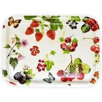 Lashuma Tablett Waldbeeren, Kunststoff, (1-tlg), Italienisches Teetablett 31x23 bunt