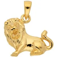 Adelia´s Kettenanhänger 585 Gold Sternzeichen Anhänger Löwe, Goldschmuck für Damen & Herren