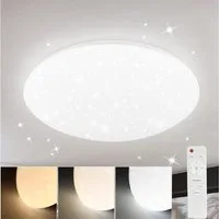 ZMH LED Deckenleuchte Rund Moderne Deckenlampe für Wohnzimmer Schlafzimmer Flur, RGB+CCT, LED fest integriert