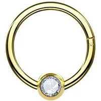Taffstyle Nasenpiercing Septum Segment Ring Piercing Clicker Scharnier Kristall Kugel Perle, Septum Nasenring Ohrpiercing Ohr Nase Tragus Helix Brust Intim