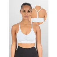 Smilodox Sport-BH Batik Scrunch Icon, Push Up BH ohne Bügel V-Ausschnitt Fitness Shaped Fit Sport Bra Herausnehmbare Cups Verstellbare Träger Yoga Gym