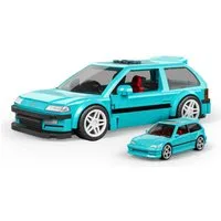 Mattel® Modellauto Hot Wheels Speed Series Mattel Brick Shop Bauset 1/32 Custom ’90 Honda