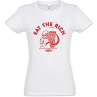Urban Backwoods Print-Shirt Eat The Rich Damen T-Shirt Karl Socialism Communism Marx Kebap DDR (1-tlg) Döner Politik Anti Kapitalismus