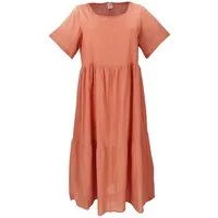 Guru-Shop Midikleid Boho Baumwoll Maxikleid, luftiges Stufenkleid,.. alternative Bekleidung