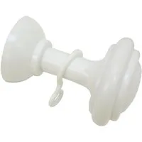 GARDINIA Schalhalter mit Haken, Kunststoff, Gardinen, (1-tlg), Serie Gardinenstangen-Set Bifo Ø 28 mm
