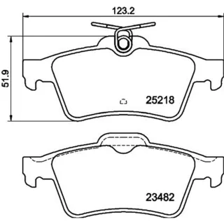 Hella Bremsbel?ge hinten Peugeot 508