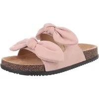 Ital-Design Bequeme Damen-Sandalen mit Bändern für den Sommer Pantolette (89368670) Flach Pantoletten in Hellrosa