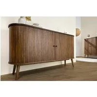 riess-ambiente Sideboard VALHALLA WOOD 160cm smoked braun · Schrank mit 4 Fächer (Einzelartikel, 1 St), Eiche · Kommode mit 2 Schiebetüren · Wohnzimmer · Retro Design