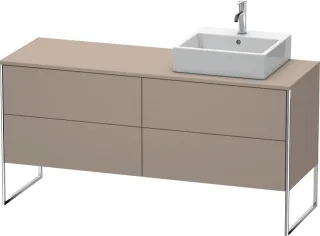 Duravit XSquare Konsolenwaschtischunterbau bodenstehend Basalt Matt 1600x548x778 mm - XS4924R4343 XS4924R4343