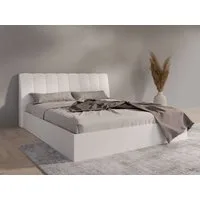 OTTO home Bett Maalissa Bettgestell mit gepolstertem Kopfteil mit/ohne Stauraum, Bettgestell, Schlaffläche 180x200 cm, Maße B/T/H: 186,6/223/100 cm