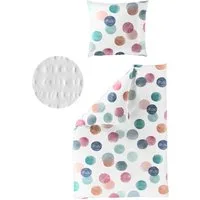 BIERBAUM Bettwäsche Bettwäsche Bierbaum Seersucker 4072-90 bunt Kreise Dots 135x200, Seersucker, 2 teilig