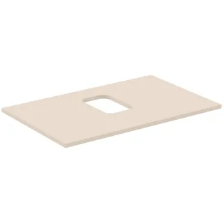 Ideal Standard Waschtischplatte i.life B mittigerAusschnitt f.1 Schale 802x507x18mm Sandbeige matt, T5410NF