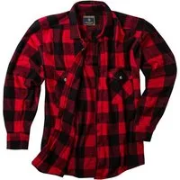 Lavecchia Langarmhemd Lavecchia Herren Flanellhemd LV-262 (Rot-Schwarz, 3XL) Herren Langarm Hemd Herrenhemd