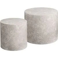 freiraum Satztisch Prague, (2-tlg) in Marmor, MDF, Marmor-Dekor - 40x48cm (HxD)