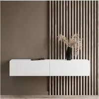 Planetmöbel Garderobenschrank Kompaktgarderobe Wandschrank 160 cm (schmaler Flurschrank mit Stauraum, 1-St., Flurgarderobe mit Soft-Open Funktion) Flurkommode vielseitig kombinierbar