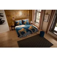 PURE luxury collection Wendebettwäsche Sky, Microfaser, 2 teilig, Mikrofaser, 135x200, Pflegeleicht, Reißverschluss, Wendeoptik, Tiger