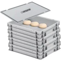 CHEFGASTRO® Stapelbox Pizzaballenbox, /ohne Deckel, 8,5x30x40cm, 9L, Teigwanne für Pizzateig