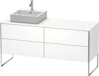 Duravit XSquare Konsolenwaschtischunterbau bodenstehend Weiß Supermatt 1600x548x778 mm - XS4924L8484 XS4924L8484