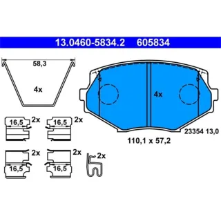 ATE Bremsbel?ge vorne Mazda MX-5 I II 1.6 1.8 16V