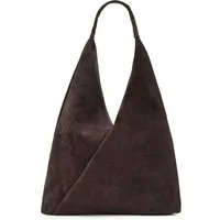Caspar Schultertasche große Damen Wildleder Hobo Handtasche - PREMIUM LINE - Modell No.863, 100% italienisches Wildleder, samtig weich, angenehmer Tragekomfort