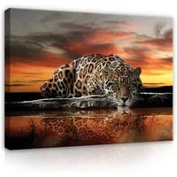 Wallarena Leinwandbild Natur - Mehrfarbig - Wohnzimmer, Mehrfarbig, 80x60x2cm