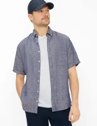 Brax Herren Hemd Style DAN marine, Blau, Gr. XXXL