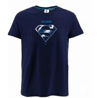 DC Comics Print-Shirt DC Comics Superman Herren Kurzarm T-Shirt Shirt Schwarz 100% Baumwolle