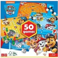 Trefl Spielesammlung PAW Patrol 50 Spiele Spielesammlung Spielebox Brettspiel Mühle ab 5 J