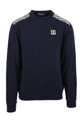 AQUASCUTUM LAMINA CREWNECK SWEATSHIRT NAVY