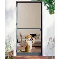 Windhager Fliegengitter-Gewebe Pet-Protect mit Krallenschutz für Terrassen-, Balkontüren und Fenster, (1-St), Insektenschutz verstärkt für Haustiere, Katze, Hund, 110 x 220 cm