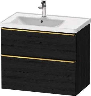 Duravit D-Neo Waschtischunterbau wandhängend Eiche Schwarz Matt 784x452x625 mm - DE4357034160000 DE4357034160000