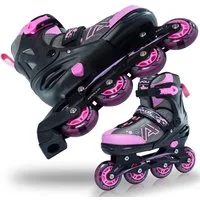 Apollo Inlineskates Champion Verstellbare Inlineskates für Kinder und Erwachsene, Größe 31-42, mit LED Rollen