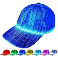 VIVIHEYDAY Partyanzug Farbblinkende Baseballkappe, Leichte LED-Leuchtkappe, USB-Aufladung, 7 Farben für Party Festival-Dekoration