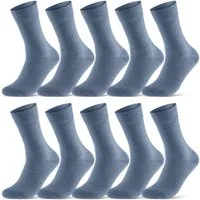 sockenkauf24 Socken 10 Paar Damen & Herren Socken Business Socken Baumwolle (Jeans, 35-38) mit Komfortbund (Basicline)