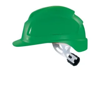 uvex pheos E-WR Schutzhelm ohne Lüftung für Elektrikbereich - mit Drehradsystem - langer Schirm grün 52 cm - 61 cm - 9770430