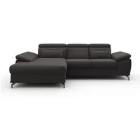 sit&more Ecksofa Cabrio L-Form, B: 295 cm, mit Sitztiefen-, Arm- & Kopfteilverstellung, 2 Nierenkissen, Federkern, optional Bettfunktion und Stauraum