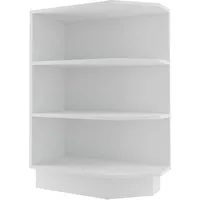 Feldmann-Wohnen Unterschrank D6/30 (3 Ablagefächer, 1-St., moderne Optik, wahlweise links oder rechts anstellbar) 30cm Weiß mit 3 Ablageböden