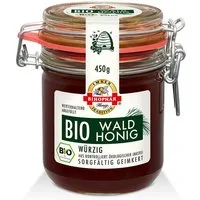 BIHOPHAR Honig, Bihophar BIO Waldhonig fluessig im Bügelglas herbe Würze 450g